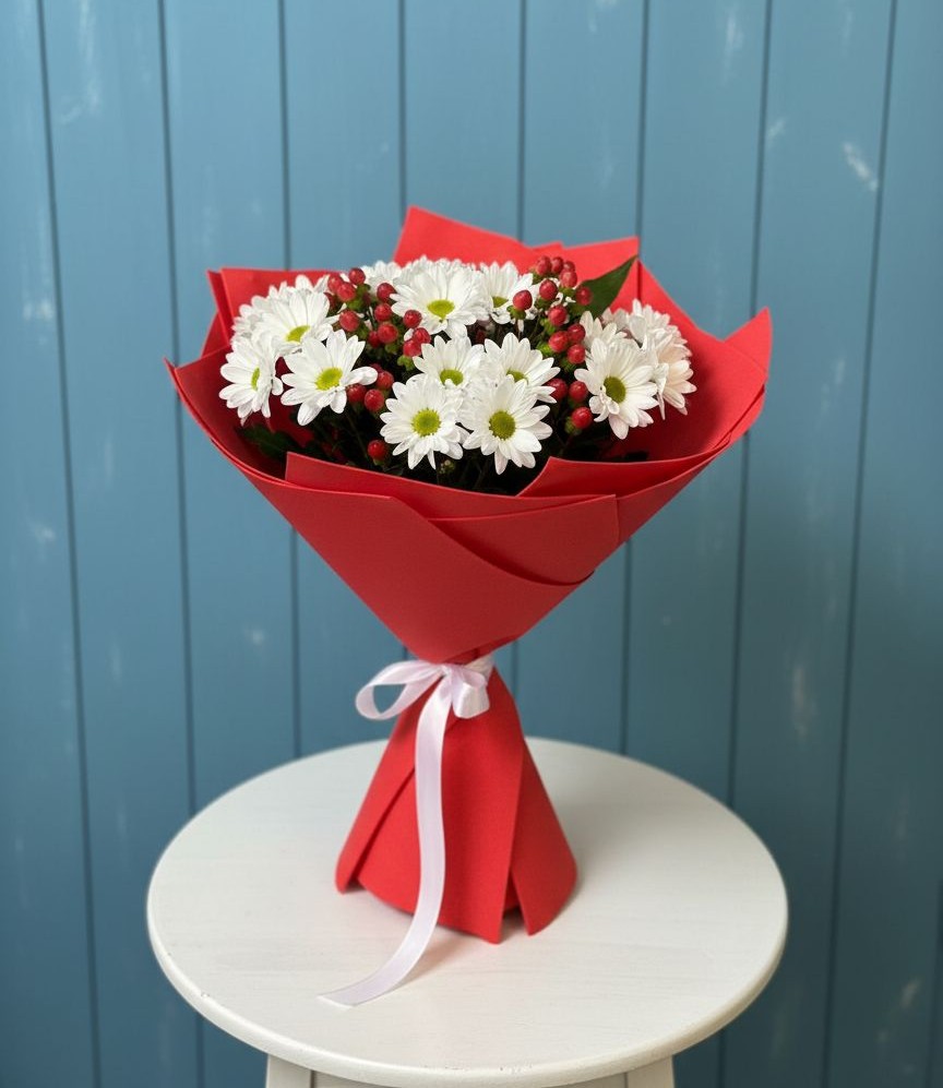 Букет цветов из: Хризантемы в Поливаново