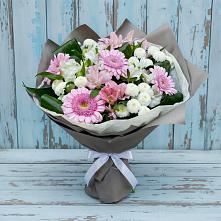 Букет цветов из:  Герберы, Альстромерии и Хризантемы #REPLACE_PRED# Поливаново