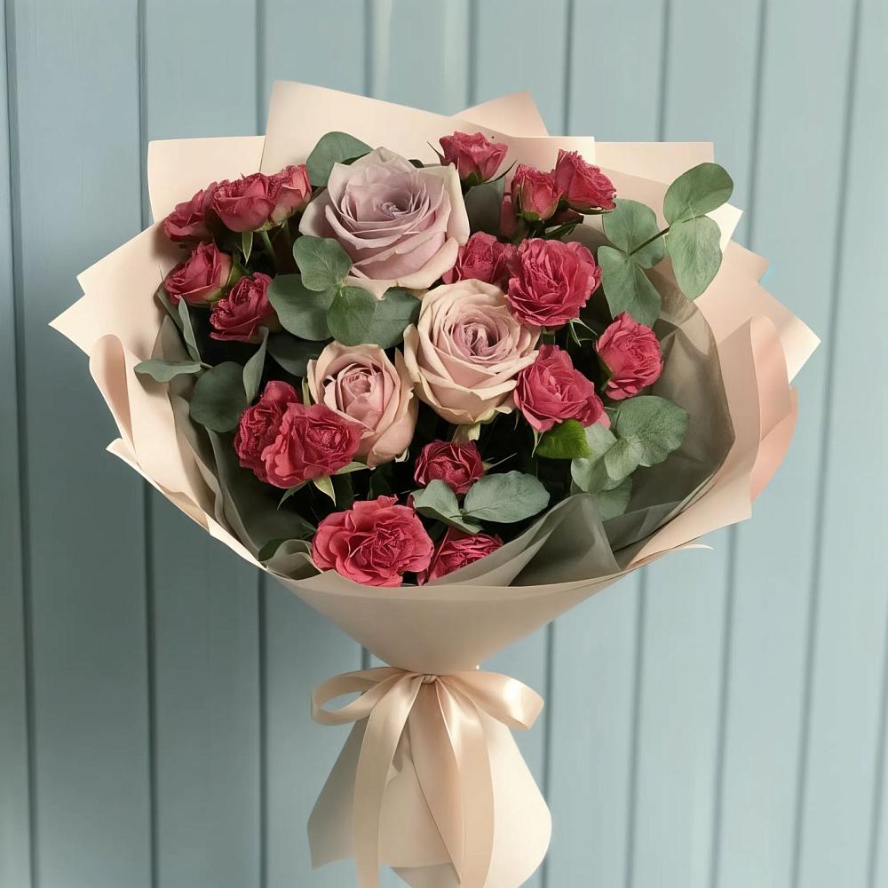 Букет цветов из: Гвоздики и Розы в Поливаново