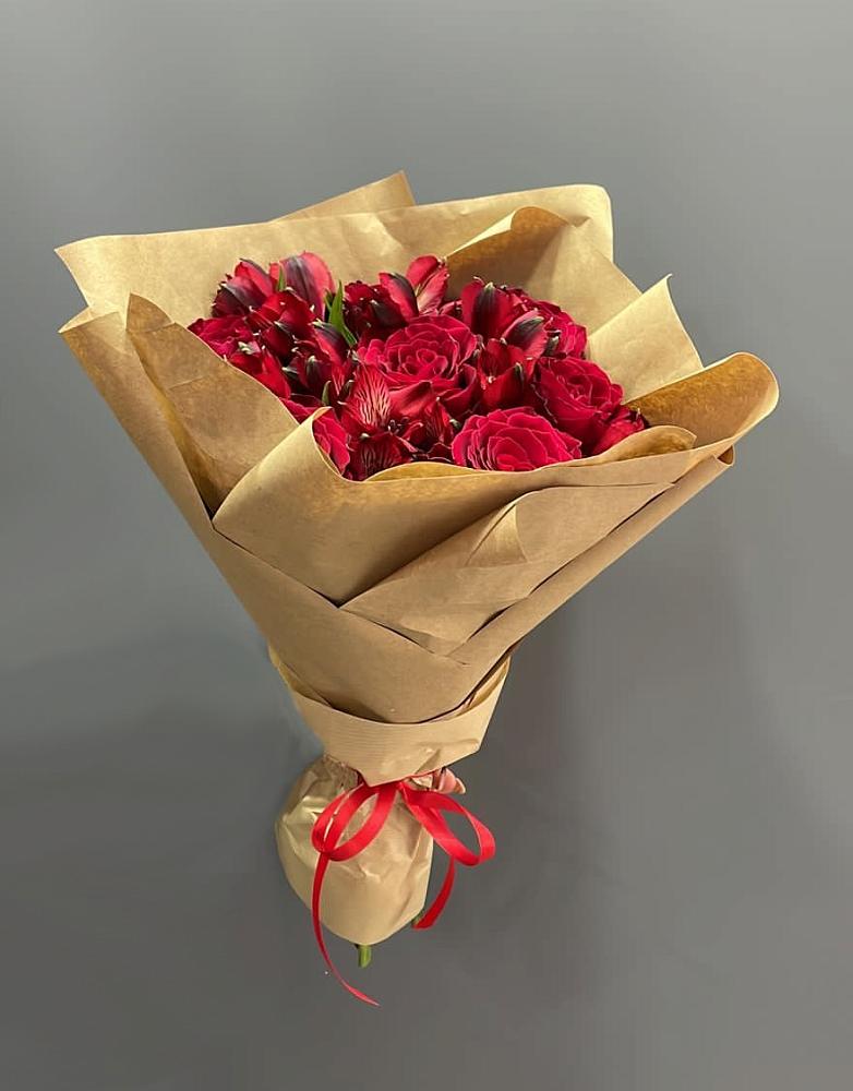 Букет цветов из: Альстромерии и Розы в Поливаново