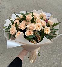 Букет Кремовые розы Латте в Поливаново