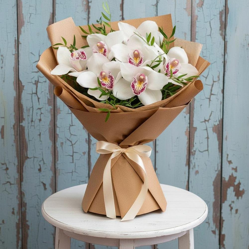 Букет цветов из: Орхидеи и Розы в Поливаново