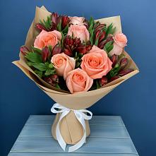 Букет цветов из:  Розы и Альстромерии в Поливаново