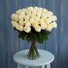 Букет 51 Белая роза Эдлесс Лав в Поливаново
