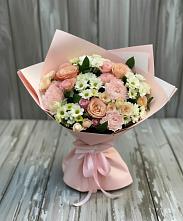 Букет цветов из:  Гвоздики, Розы и Хризантемы в Поливаново