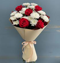 Букет цветов из:  Розы и Хризантемы в Поливаново