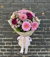 Букет цветов из:  Герберы и Хризантемы в Поливаново
