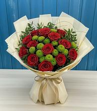 Букет цветов из:  Розы и Хризантемы в Поливаново