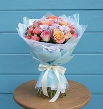 Букет цветов из:  Хризантемы и Розы в Поливаново
