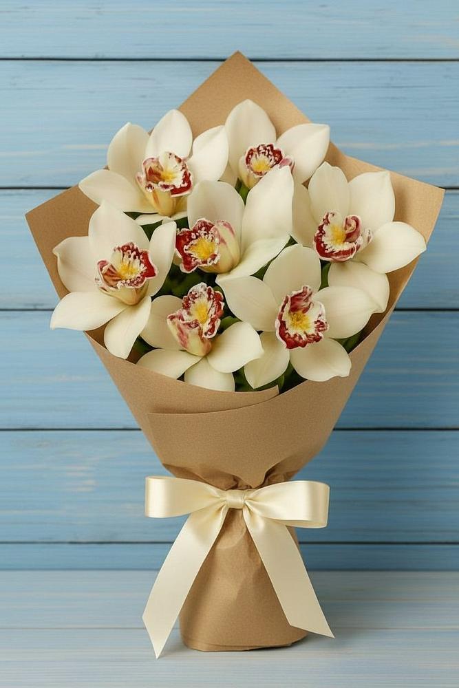 Букет цветов из: Орхидеи и Розы в Поливаново